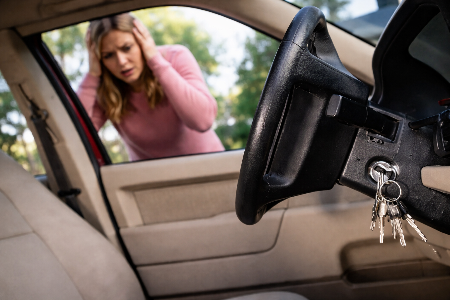 Car keys and vehicle